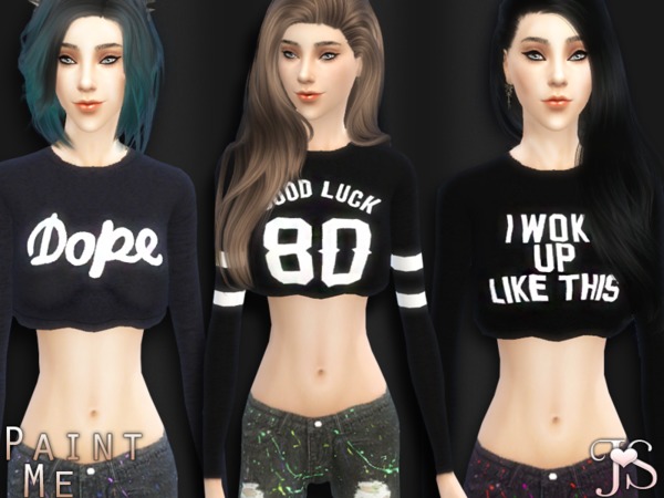  The Sims Resource: Paint Me  Outfit Set by Java Sims