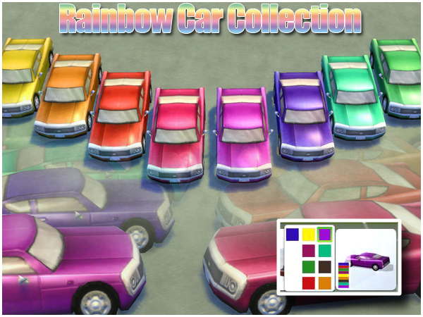  Akisima Sims Blog: Rainbow Cars