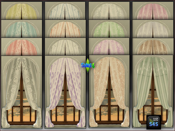  Arte Della Vita: 4 curtains in 4 different colors