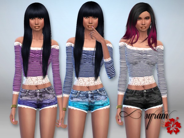  The Sims Resource: Madeline Lace outfits Set by EsyraM