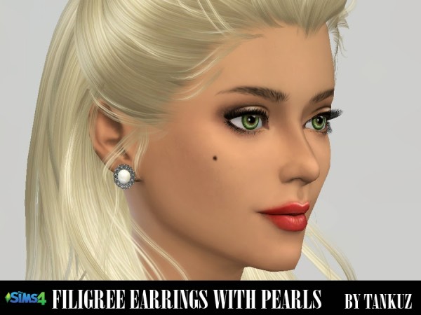  Tankuz: Filigree earrings with pearls