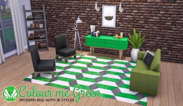  Simsational designs: Colour Me Green Modern Rugs