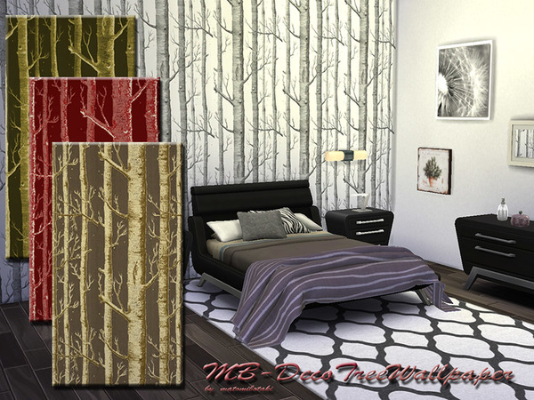  The Sims Resource: MB Deco Tree Wallpaper by matomibotaki