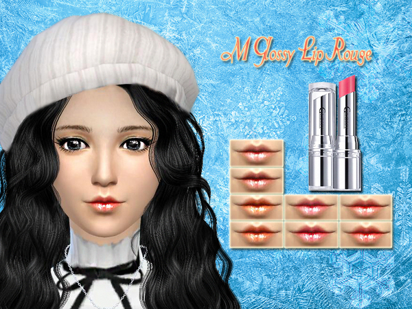  The Sims Resource: M Glossy Lip Rouge by Sakura Phan