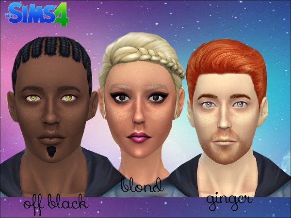  The Sims Resource: 6 Thick Eyebrow Set by Giadollie