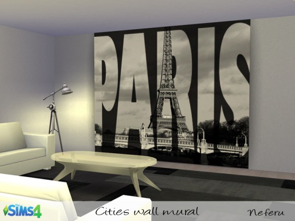  The Sims Resource: Cities wall mural by Neferu