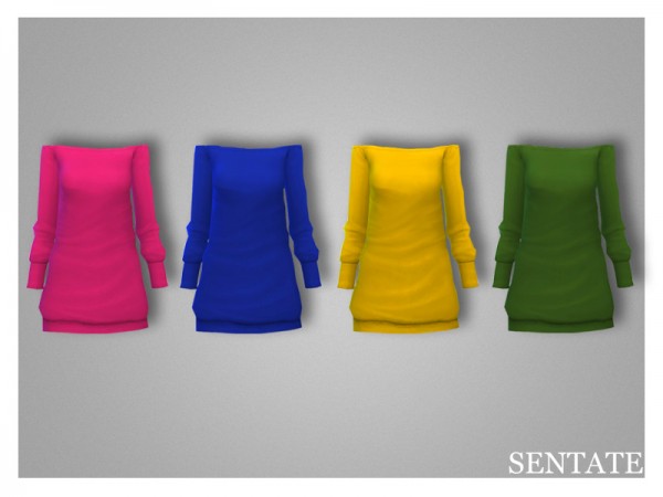  The Sims Resource: Polina Sweater Dress   2 Styles by Sentate