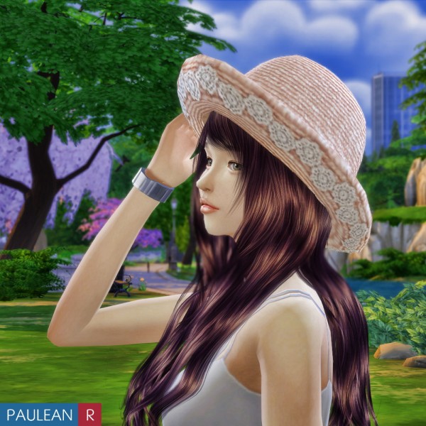 Paluean R Sims: Lace Straw Hat