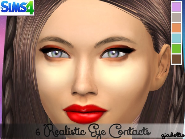  The Sims Resource: 6 Realistic Eye Contacts by Giadollie