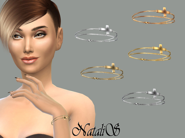  The Sims Resource: Cross Chain bracelet by NataliS