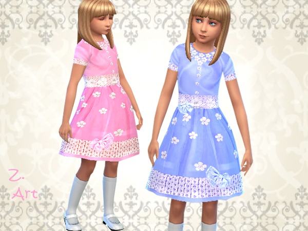  The Sims Resource: Baby Colours dress by Zuckerschnute20