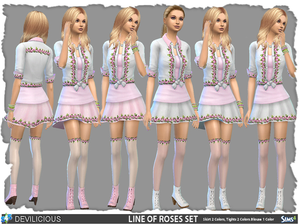 The Sims Resource: Line Of Roses Set by Devilicious