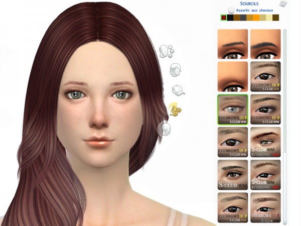  The Sims Resource: Eyebrows 22 F by S Club