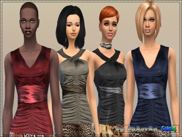 The Sims Resource: Set Shirts with Drapery by Bukovka