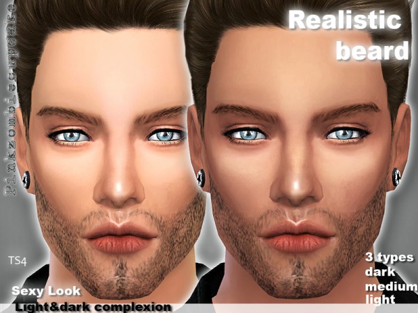  The Sims Resource: Realistic beard by Pinkzombiecupcake