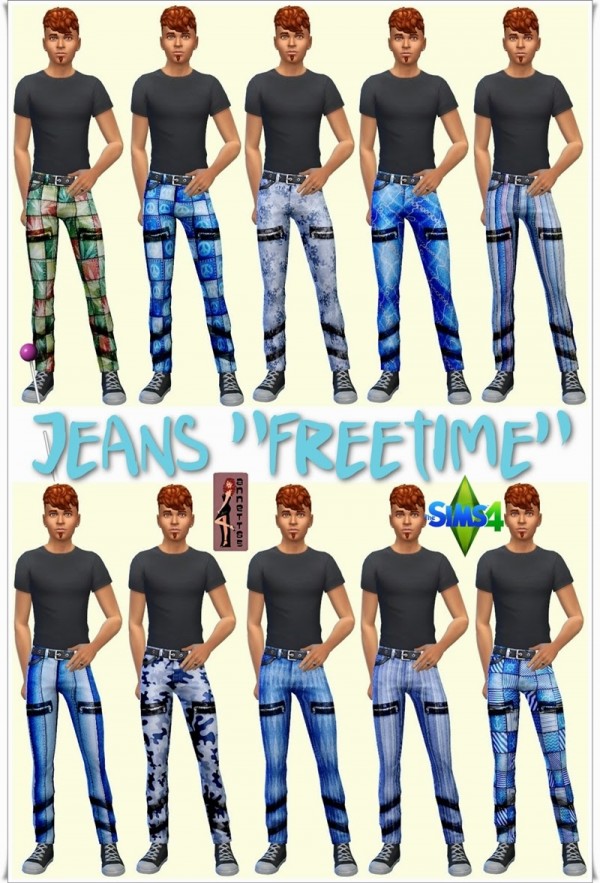  Annett`s Sims 4 Welt: Jeans Freetime for Men