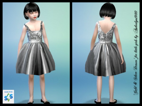  Amberlyn Designs Sims: Gold & Silver Dresses