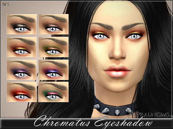  The Sims Resource: Chromatus Eyeshadow by Pralinesims