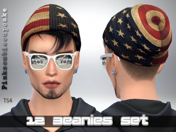  The Sims Resource: 12 Beanies Set by Pinkzombiecupacke