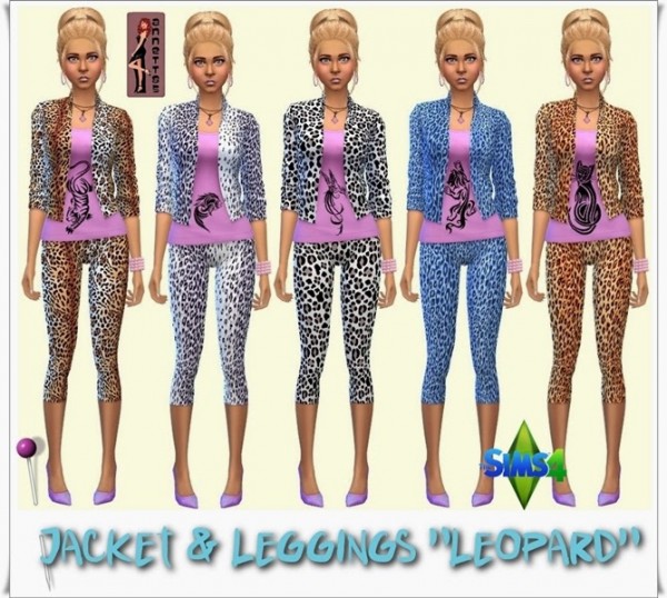 Annett`s Sims 4 Welt: Jacket & Leggings Leopard
