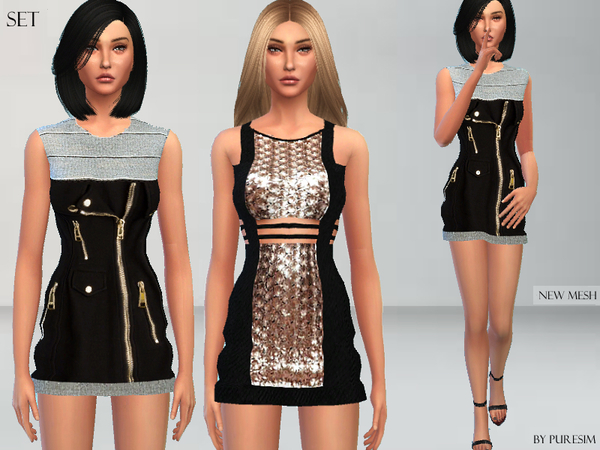  The Sims Resource: Glamorous Dresses Set by PureSim