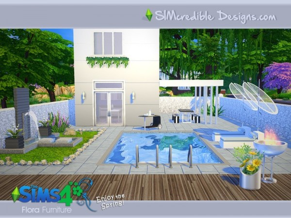 The Sims Resource: Flora outdoor set by SImcredible Design
