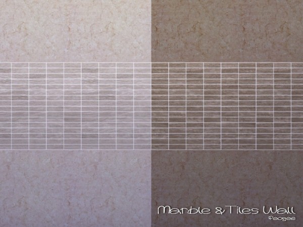  The Sims Resource: Marble&Tiles Wall by Paogae