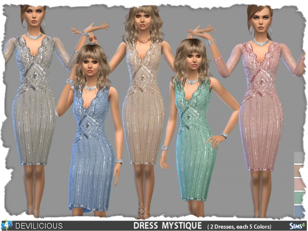  The Sims Resource: Dress Mystique  by Devilicious