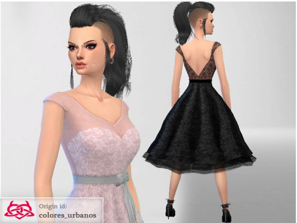  The Sims Resource: Rockabilly dress lace dress by Colores Urbanos