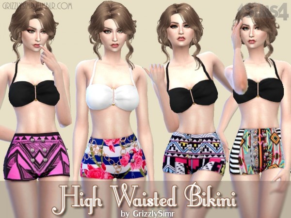  The Sims Resource: High Waisted Bikini by GrizzlySimr