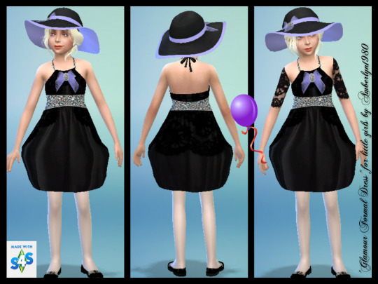  Amberlyn Designs Sims: Glamour Formal Set for little girls