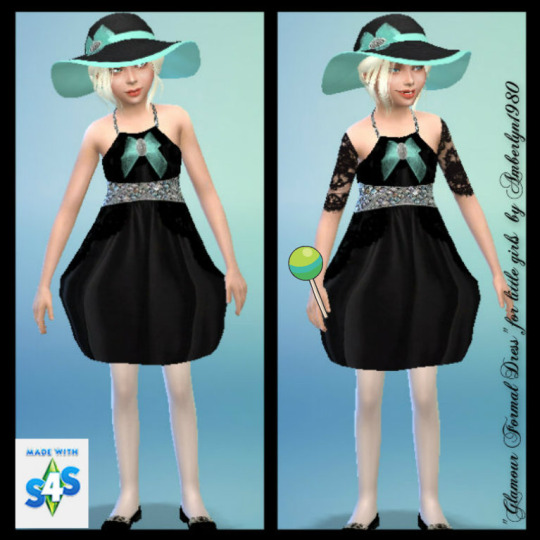  Amberlyn Designs Sims: Glamour Formal Set for little girls
