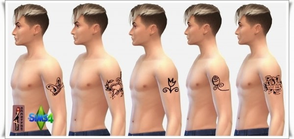  Annett`s Sims 4 Welt: Upper Arm Tattoos for Women & Men