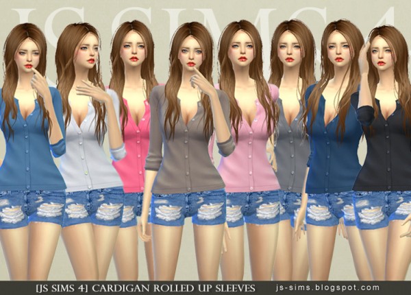 JS Sims 4: Cardigan Rolled Up Sleeves