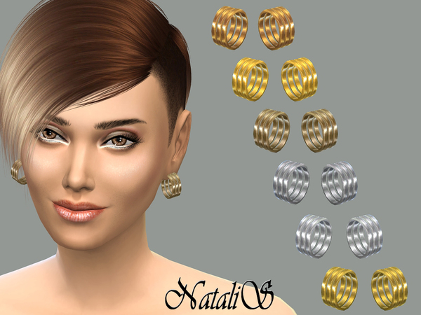  The Sims Resource: Stacks earrings by NataliS