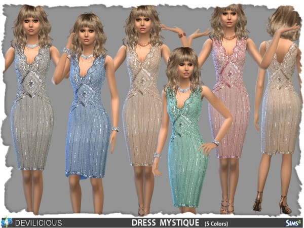  The Sims Resource: Dress Mystique  by Devilicious