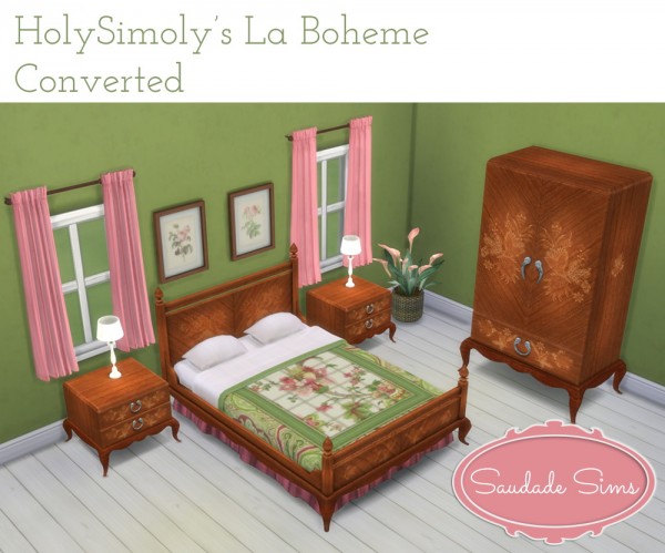  Saudade Sims: HolySimoly’s La Boheme set converted