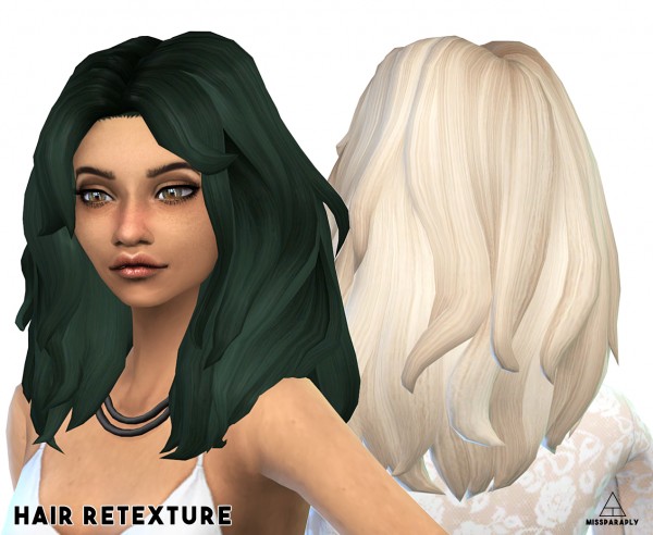 Miss Paraply: Hair retexture / non default / 42 colors • Sims 4 Downloads