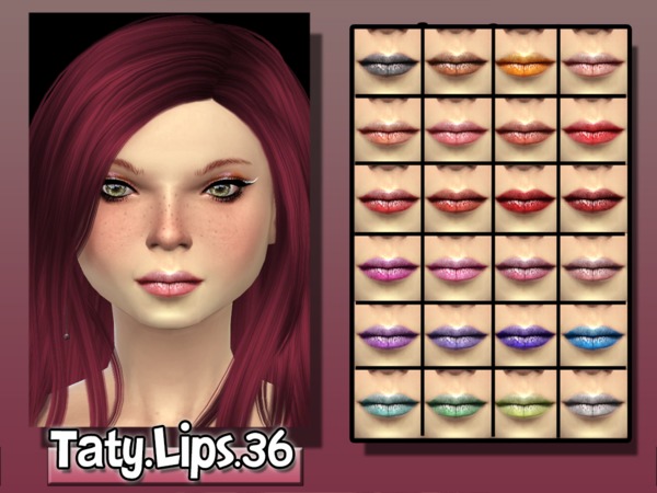  The Sims Resource: Lipstick 36 by Taty