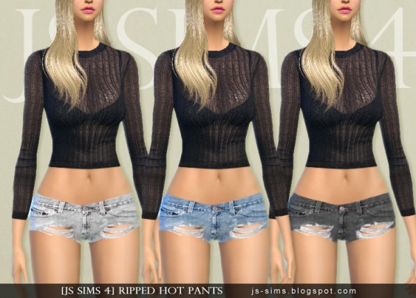  JS Sims 4: Ripped Hot Pants