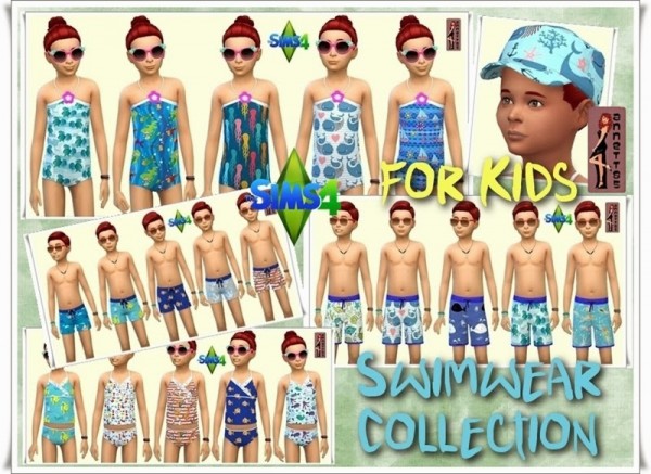  Annett`s Sims 4 Welt: Swimwear Collection for Kids