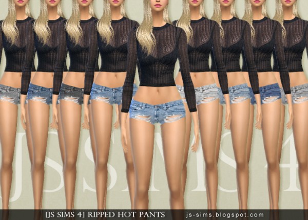  JS Sims 4: Ripped Hot Pants