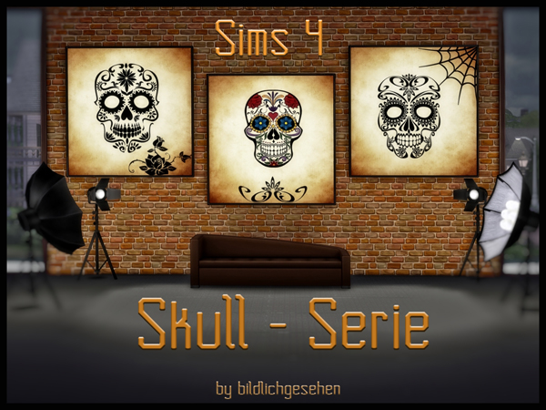  Akisima Sims Blog: Skull paintings