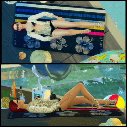  My Fabulous Sims: Beach Pose v1 by Dreacia