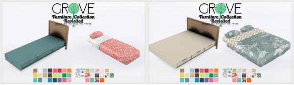  Simsational designs: Grove Furniture Collection   Separated Bedding and Bed Frames