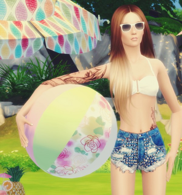  My Fabulous Sims: BeachBall Pose by Dreacia