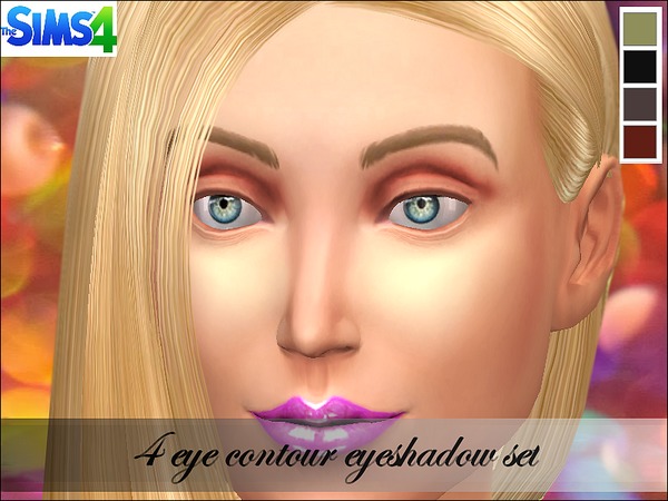  The Sims Resource: 4 Eye contour Eyeshadow Set by Giadollie