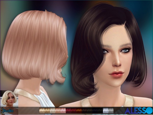  The Sims Resource: Alesso   Studio (Hair)