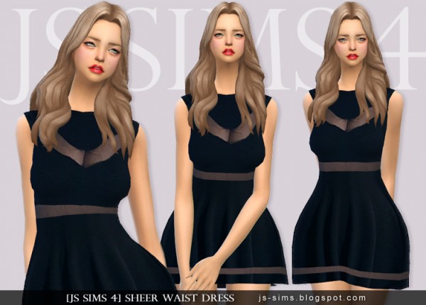  JS Sims 4: Sheer Waist Dress