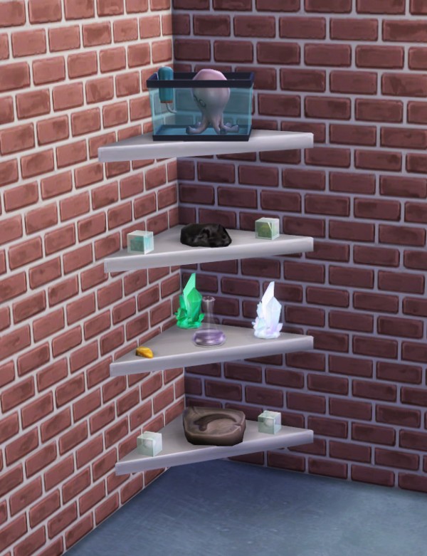  Mod The Sims: The Mega Minimal Corner Shelf by IgnorantBliss